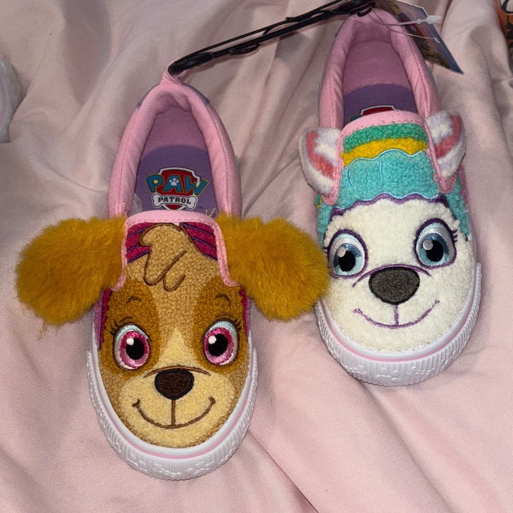 Paw Patrol Pink and Blue Character Slip-Ons